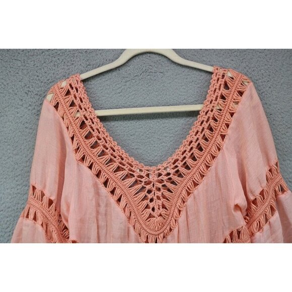 Boston Proper Crochet V-Neck Tunic-Size Medium-Beachy-Cottagecore-Boho - Picture 10 of 10